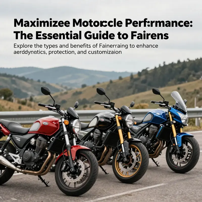 A collection of motorcycles against a picturesque backdrop, illustrating various fairing styles and their impact on performance.