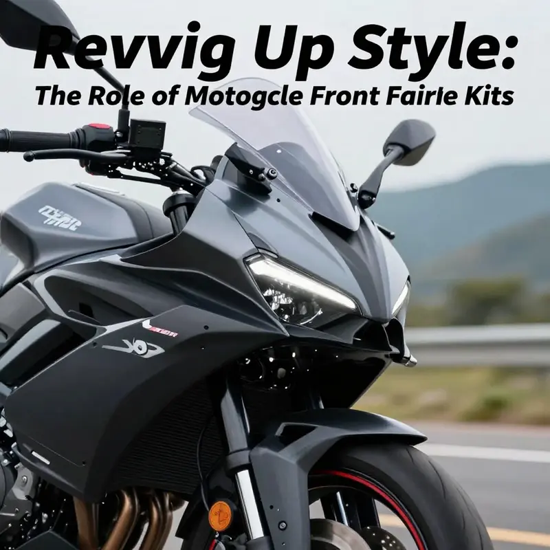 A motorcycle highlighting the aesthetic and aerodynamic benefits of a front fairing kit.