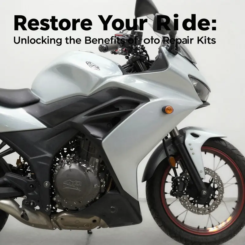 A rejuvenated motorcycle with smooth, restored fairings, demonstrating the effectiveness of motorcycle fairing repair kits.
