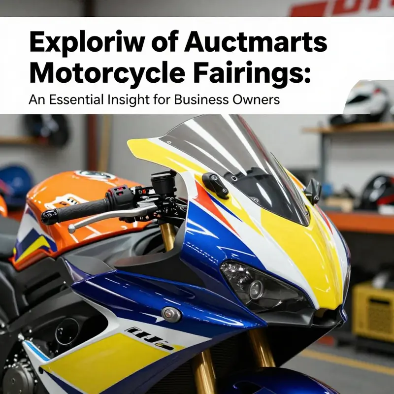 A close-up of customizable Auctmarts motorcycle fairings showcasing diverse designs.