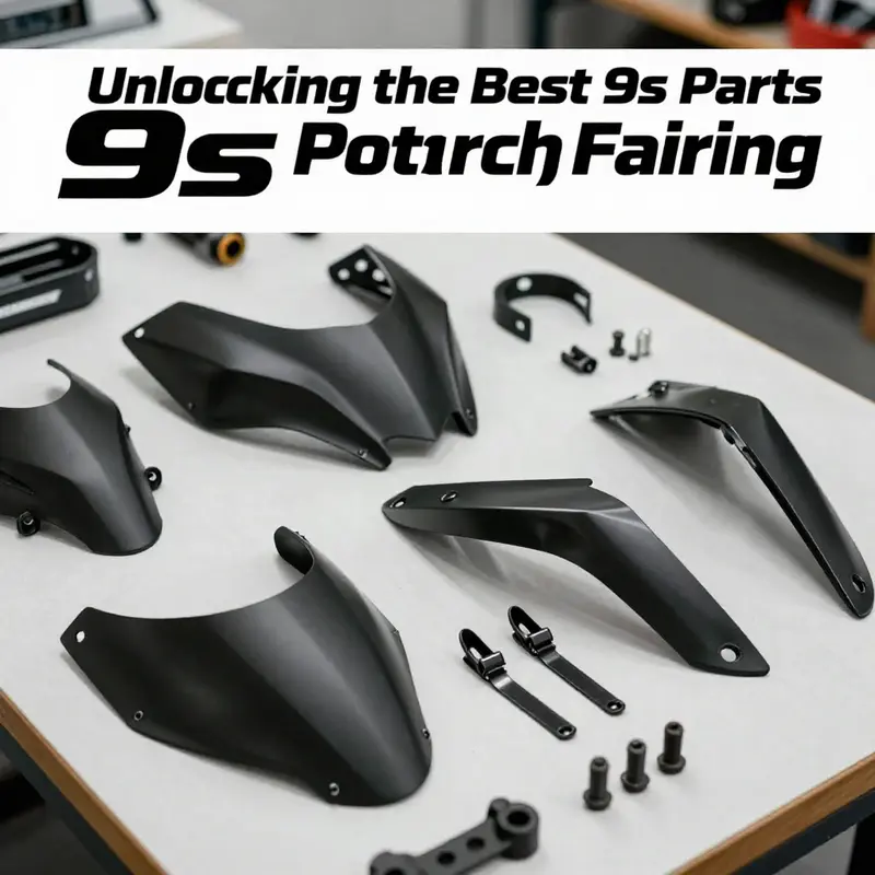 An assortment of essential motorcycle fairing components vital for assembling and customizing motorcycles.