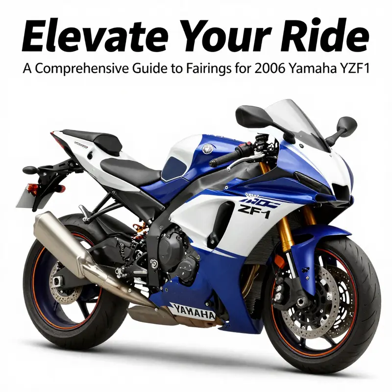 A collection of fairings showcasing color options for the 2006 Yamaha YZF-R1.