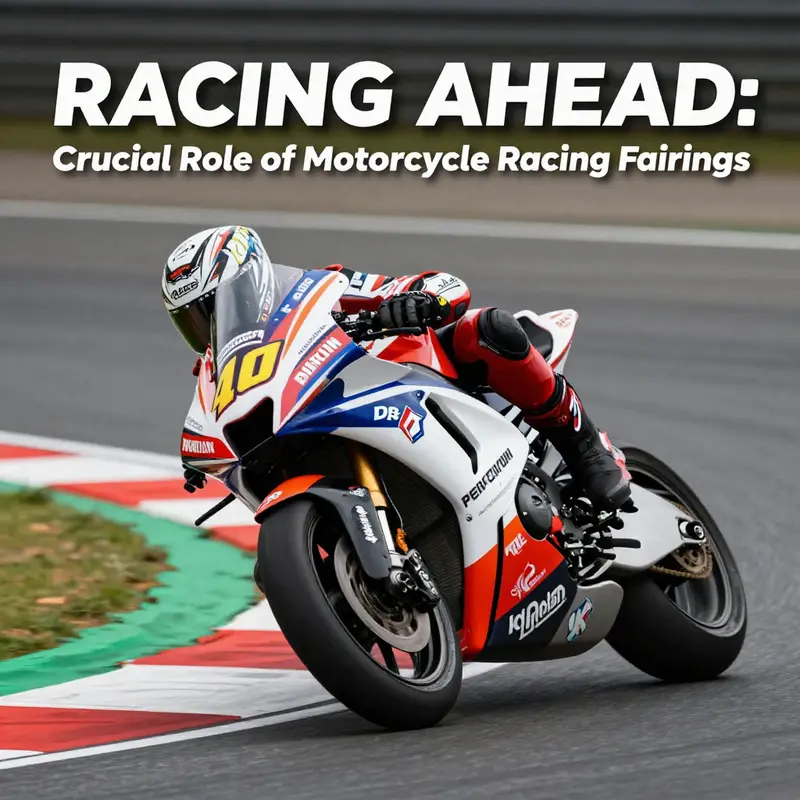 Motorcycle racing fairings designed to minimize drag and enhance speed.