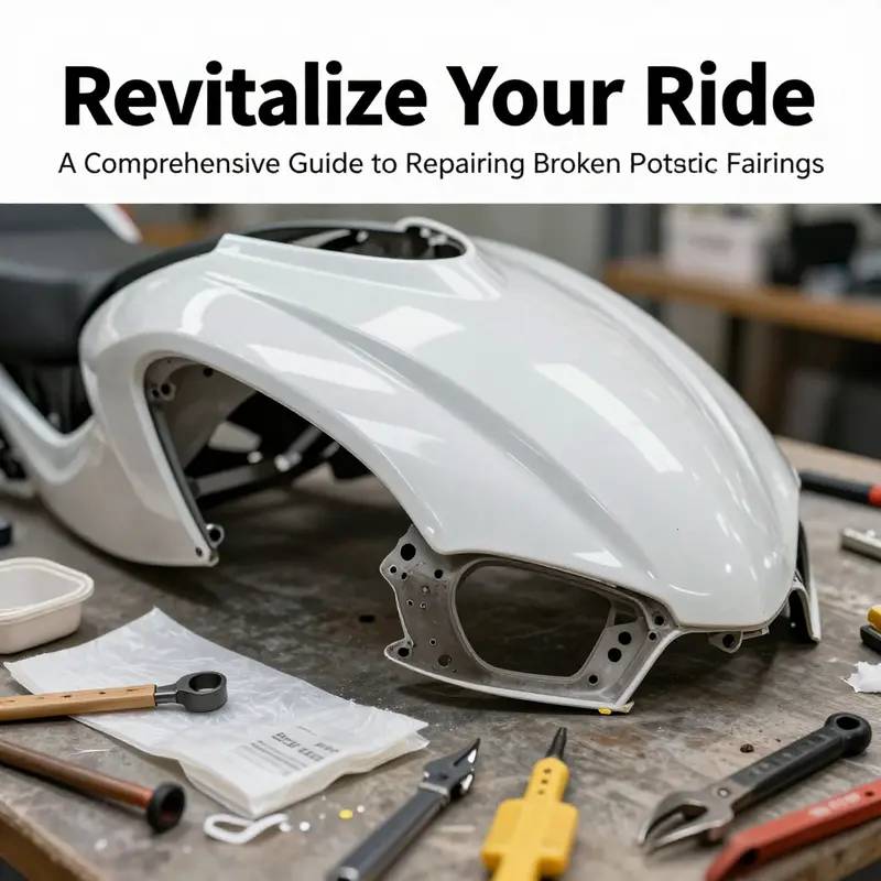 A technician demonstrating effective repair techniques for plastic motorcycle fairings.