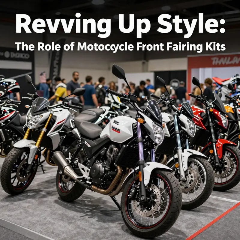 A motorcycle highlighting the aesthetic and aerodynamic benefits of a front fairing kit.