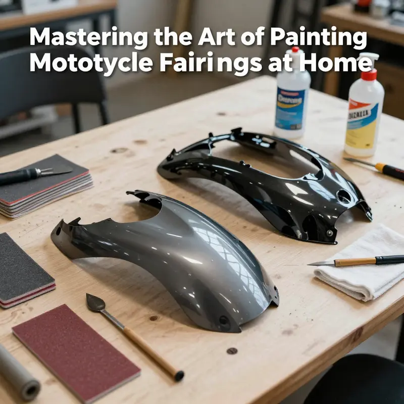 Essential preparation steps for painting motorcycle fairings at home, including cleaning and sanding.