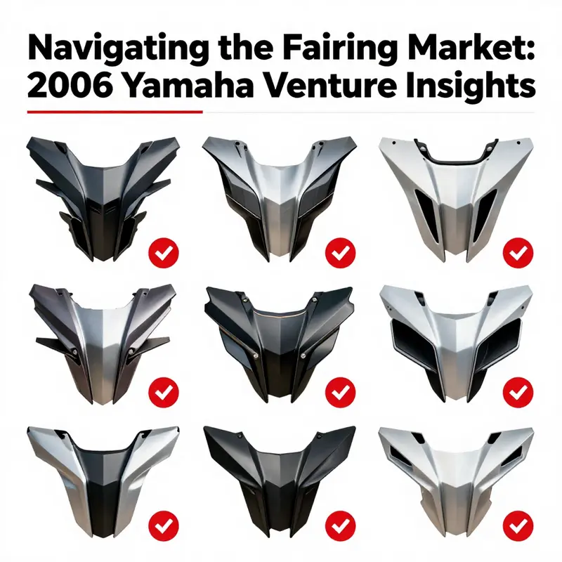 A variety of fairings available for the 2006 Yamaha Venture motorcycle.
