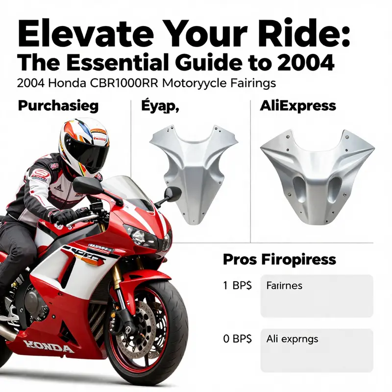 Comparison of ABS and carbon fiber materials for the 2004 Honda CBR1000RR fairings.