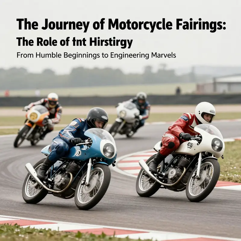 Early 20th-century motorcycles featuring rudimentary fairings.