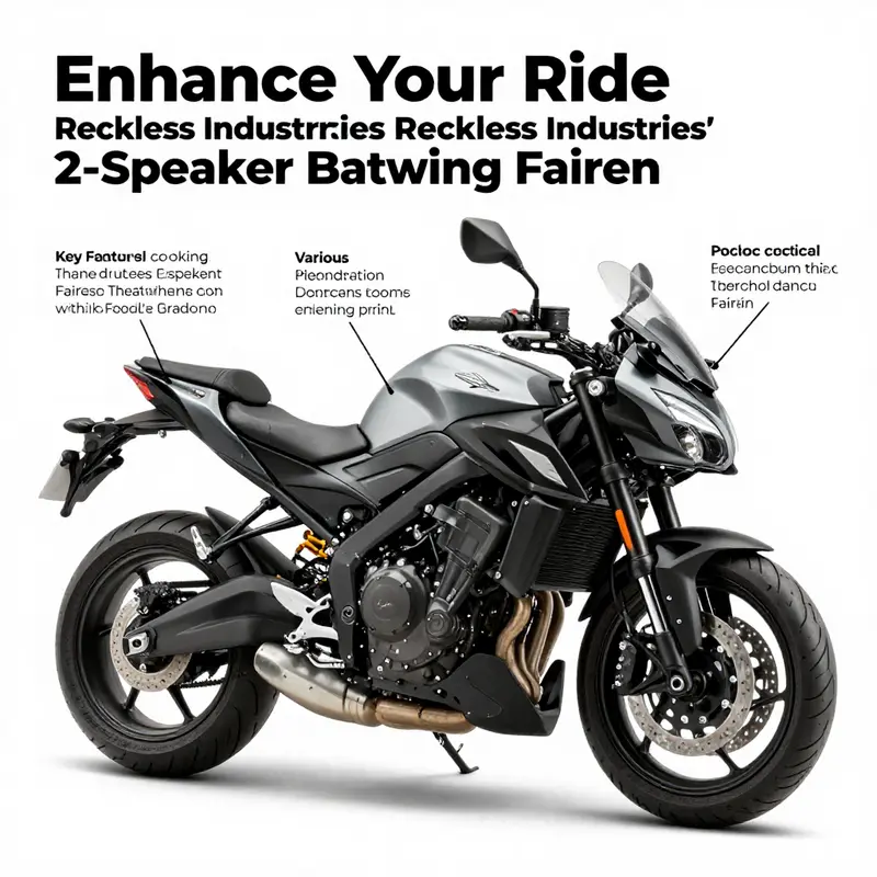 The Reckless 2-Speaker Batwing Fairing combines style and sound for an elevated motorcycle experience.