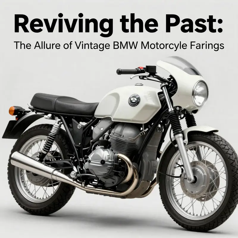 A selection of authentic vintage BMW motorcycle fairings showcasing design intricacies.