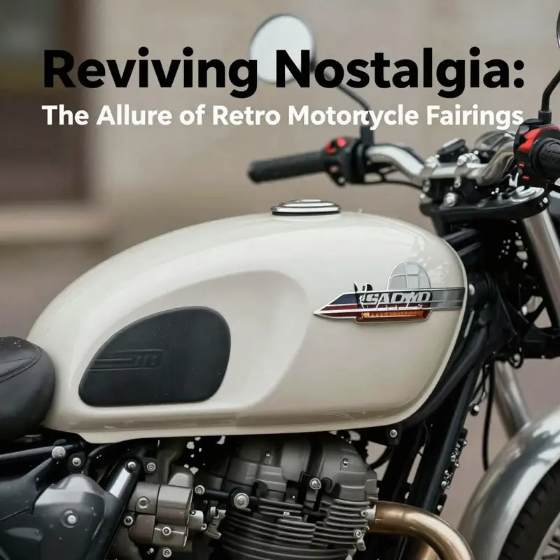 The distinctive design elements of a retro motorcycle fairing that blend vintage aesthetic with modern functionality.