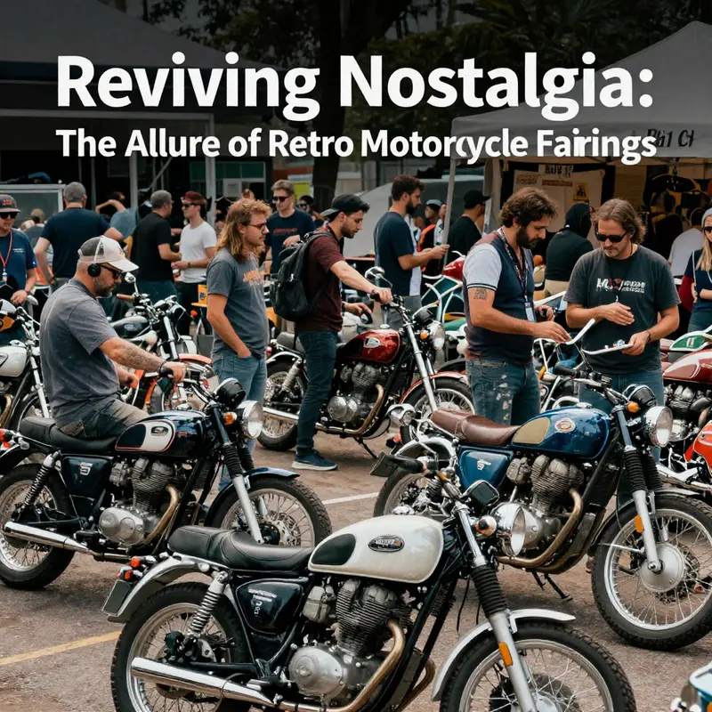 The distinctive design elements of a retro motorcycle fairing that blend vintage aesthetic with modern functionality.