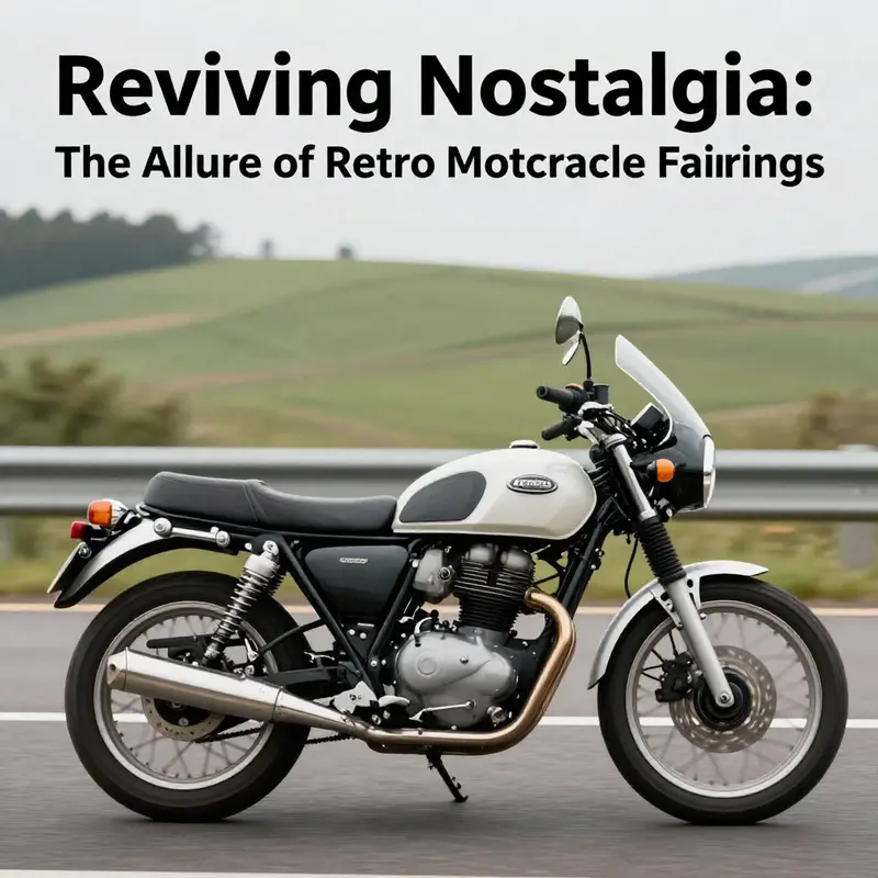 The distinctive design elements of a retro motorcycle fairing that blend vintage aesthetic with modern functionality.