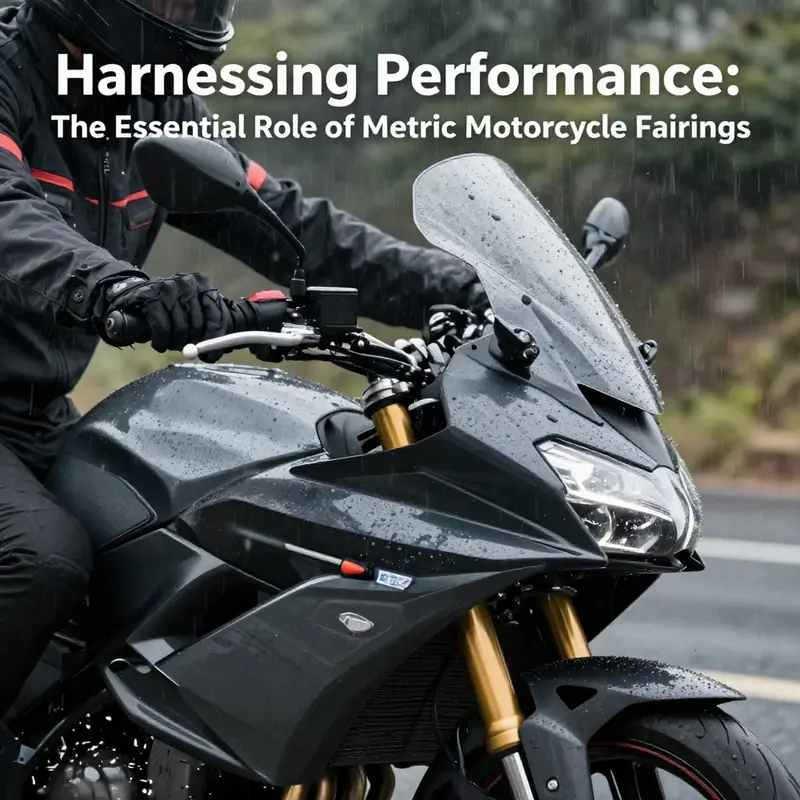 Sleek fairings design enhances the aerodynamic efficiency of metric motorcycles.