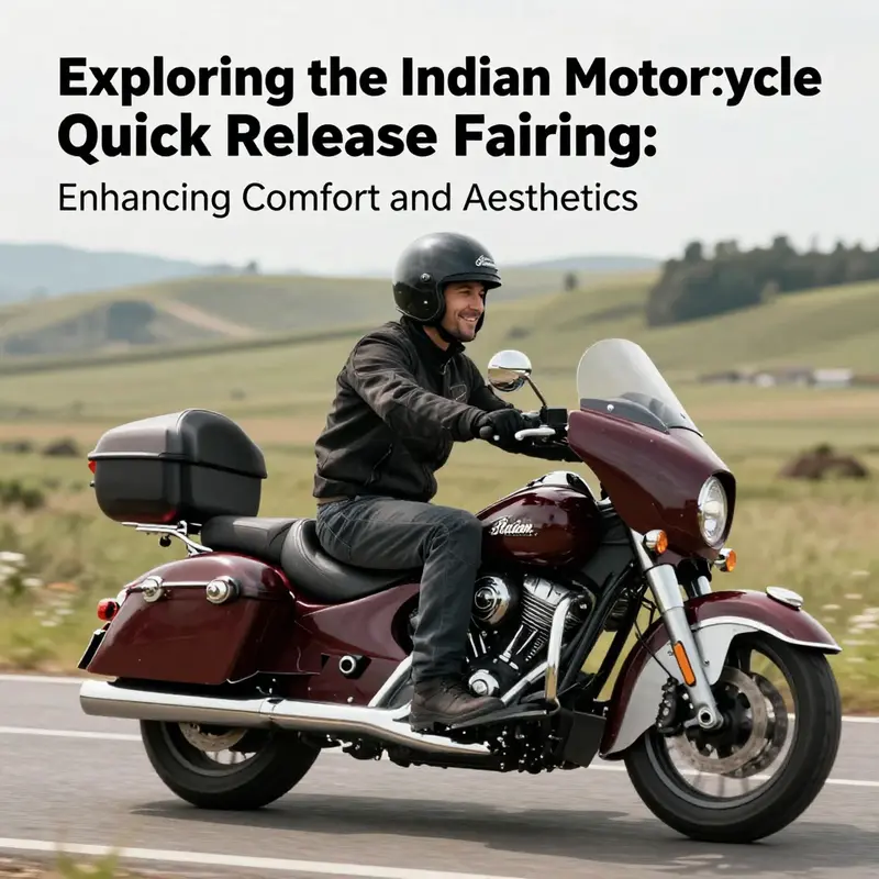 The Indian Motorcycle Quick Release Fairing, designed for optimal aerodynamics and weather protection.