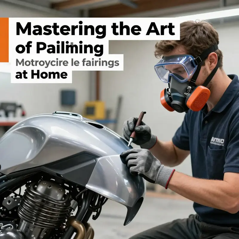 Essential preparation steps for painting motorcycle fairings at home, including cleaning and sanding.