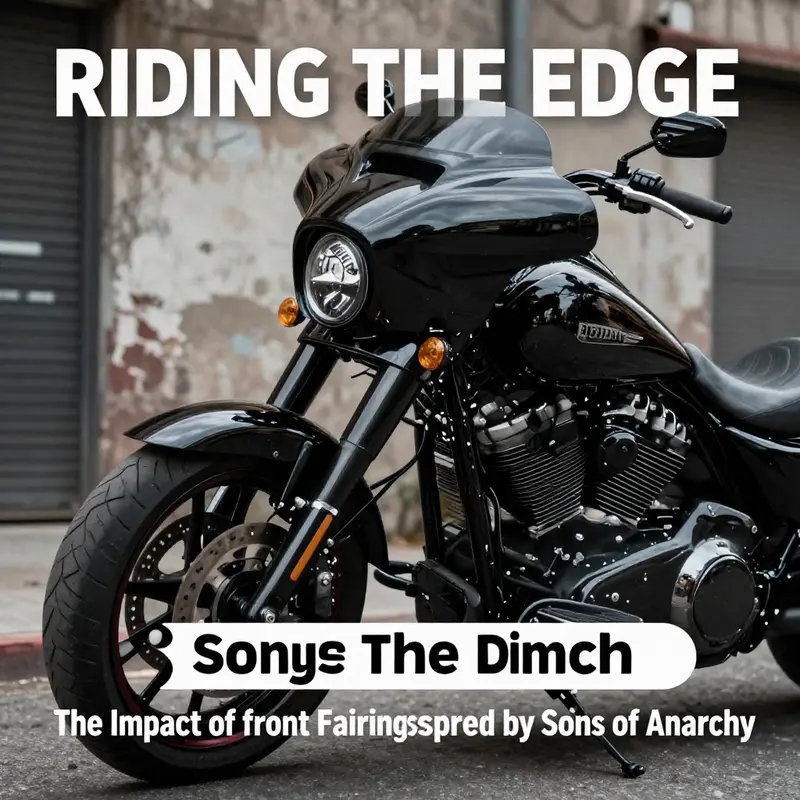 Close-up of a Harley-Davidson motorcycle with a striking fairing, embodying the aesthetic essence of Sons of Anarchy.