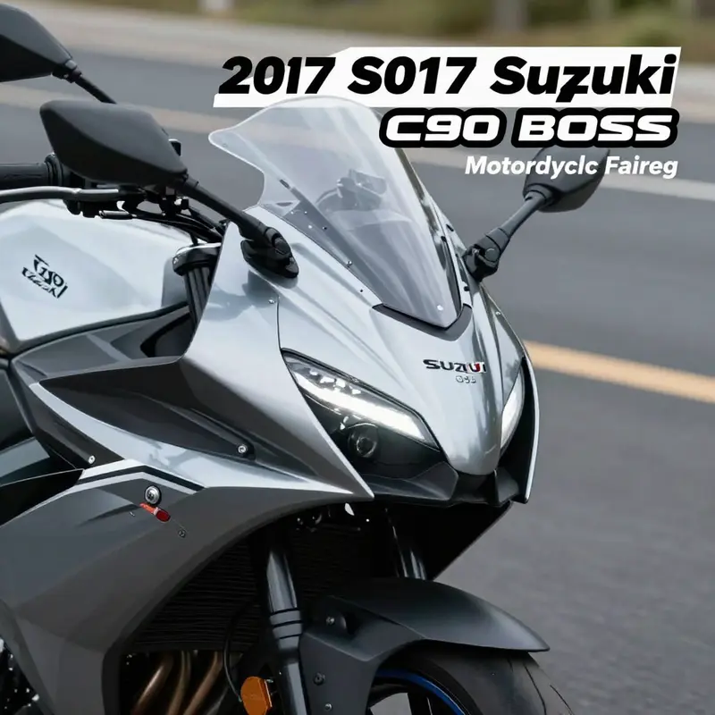 The batwing fairing of the 2017 Suzuki C90 Boss emphasizing its aerodynamic shape and rider protection features.