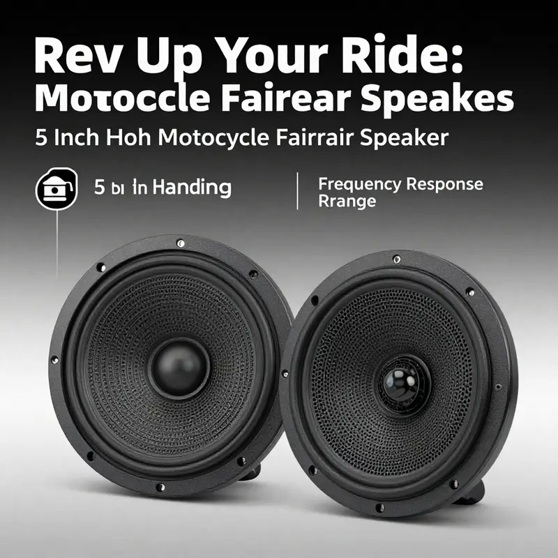 The stylish design of a 5 inch motorcycle fairing speaker enhances both performance and aesthetics.