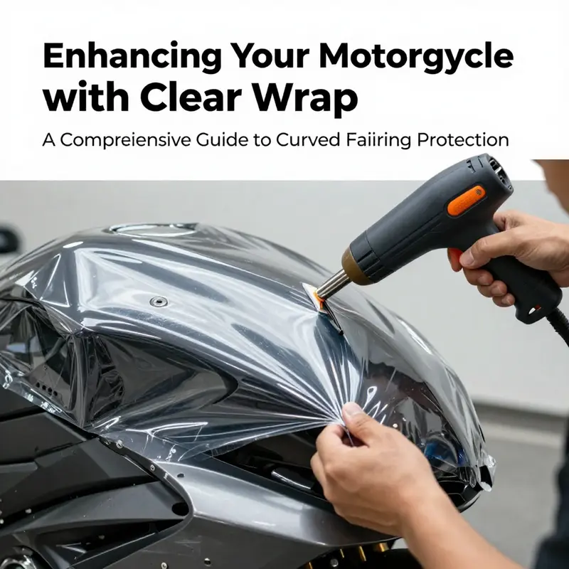 Tools and steps for preparing a motorcycle fairing for clear wrap application.