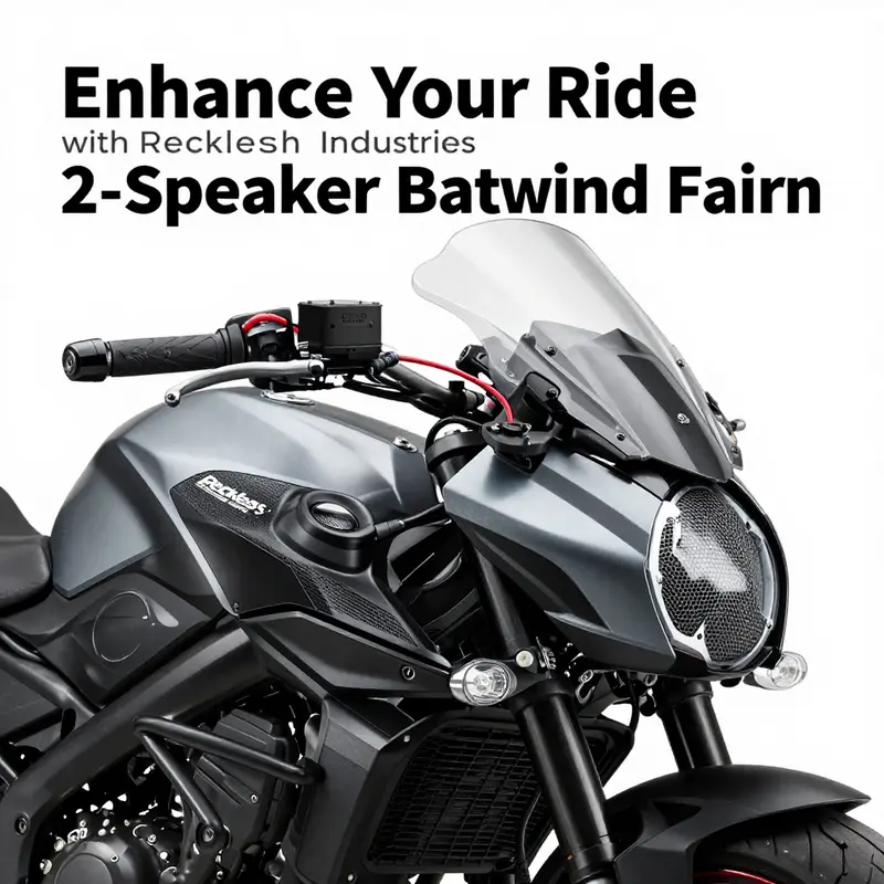 The Reckless 2-Speaker Batwing Fairing combines style and sound for an elevated motorcycle experience.