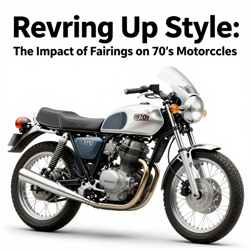 The evolution of fairings in 70’s motorcycles, blending performance with aesthetic enhancements.