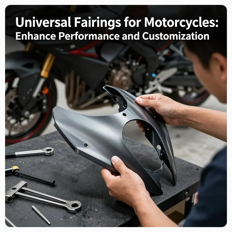 An example of a motorcycle with universal fairings enhancing its aerodynamic profile.