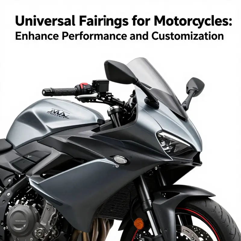 An example of a motorcycle with universal fairings enhancing its aerodynamic profile.