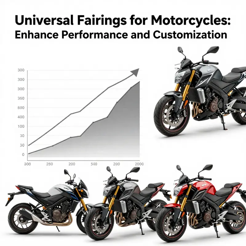 An example of a motorcycle with universal fairings enhancing its aerodynamic profile.