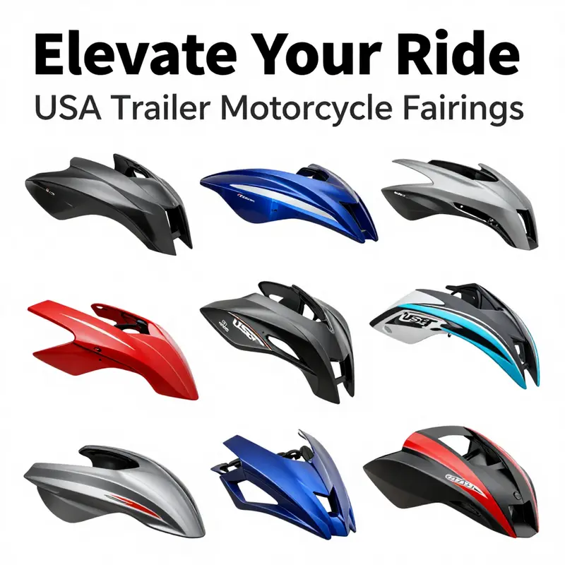 Overview of USA Trailer motorcycle fairings emphasizing their sleek design.