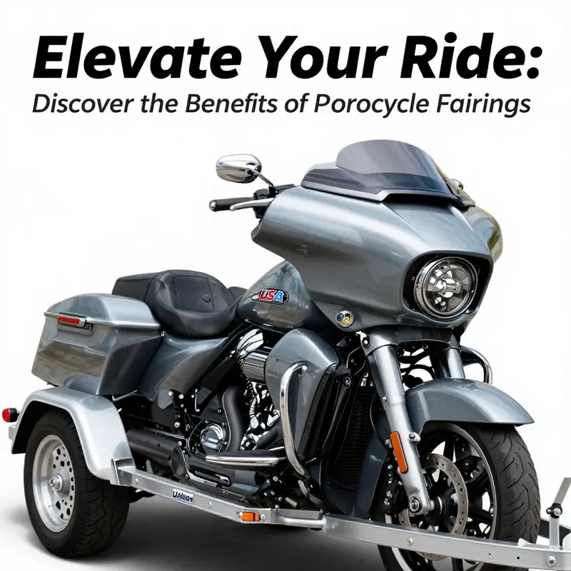 Overview of USA Trailer motorcycle fairings emphasizing their sleek design.