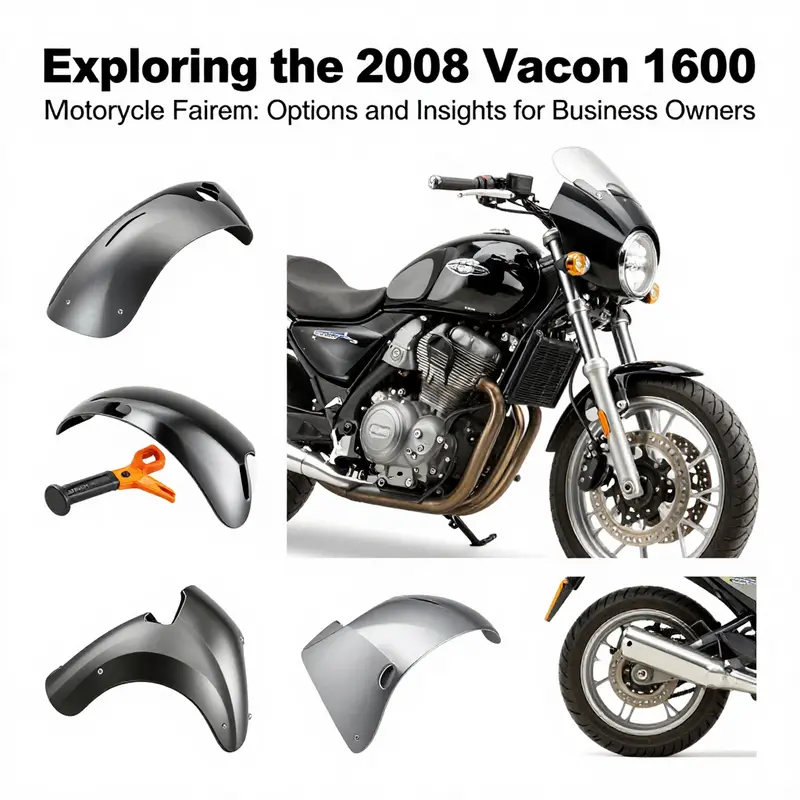 Illustration of various fairing types on a 2008 Vulcan 1600 showcasing distinctive designs.