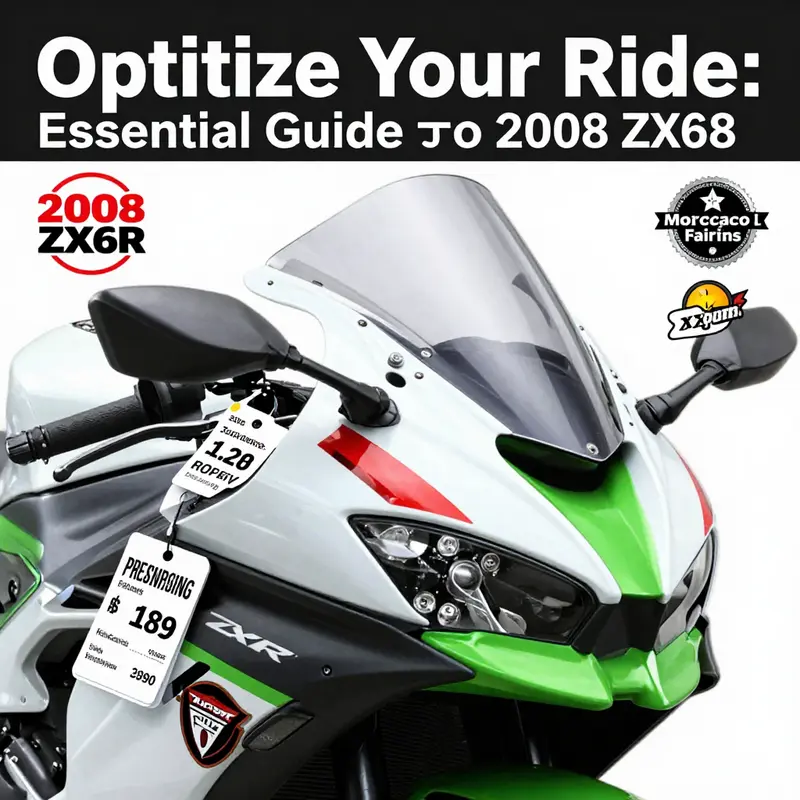 The classic OEM fairing of the 2008 ZX6R, emphasizing its aerodynamic design.