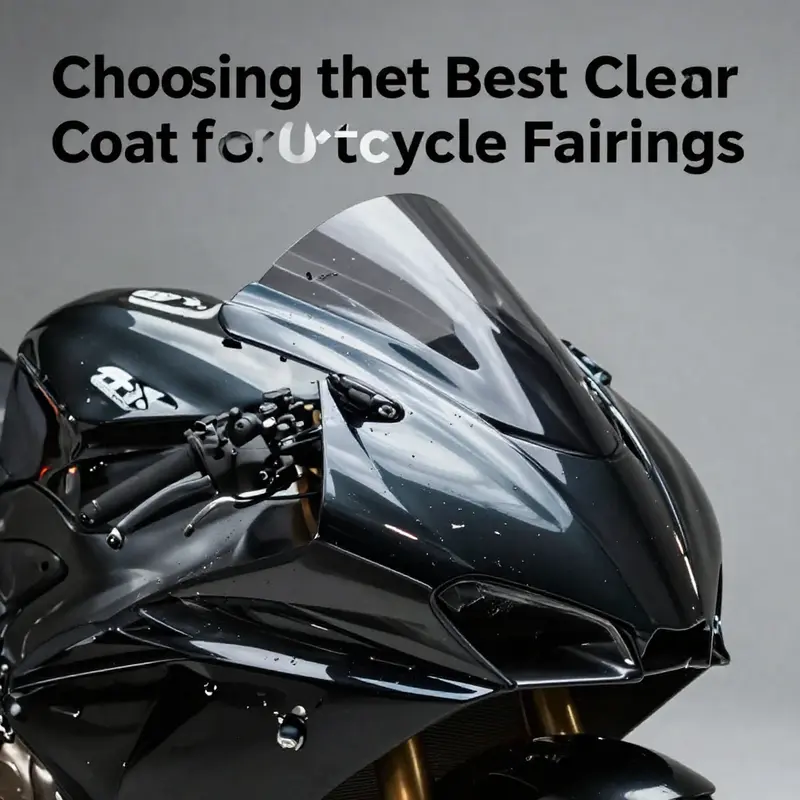 A motorcycle fairing receiving a glossy 2K clear coat, demonstrating its shiny, durable finish.