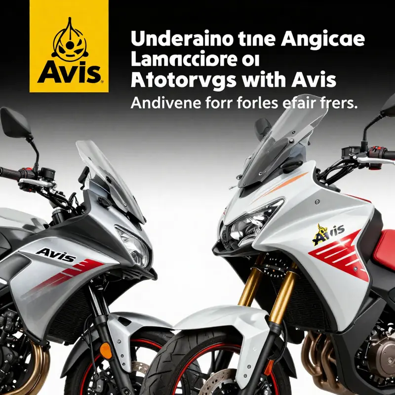 Avis’s branding juxtaposed with motorcycles, illustrating the absence of fairing sales.