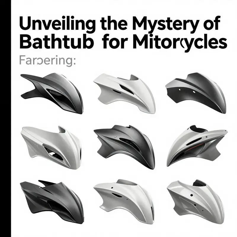 An illustration showcasing different types of motorcycle fairings including the bathtub fairing, emphasizing its unique design.