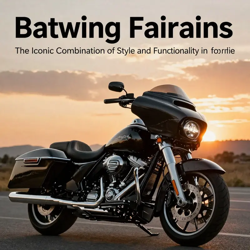 A Harley-Davidson motorcycle with a batwing fairing, symbolizing freedom and the motorcycle culture.