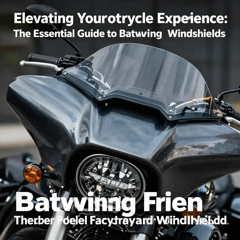 Detailed specifications of a batwing fairing windshield, essential for functionality and aesthetics.