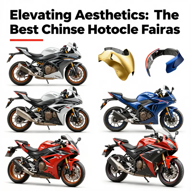 A vibrant collage of various Chinese motorcycle fairings capturing their innovative designs.