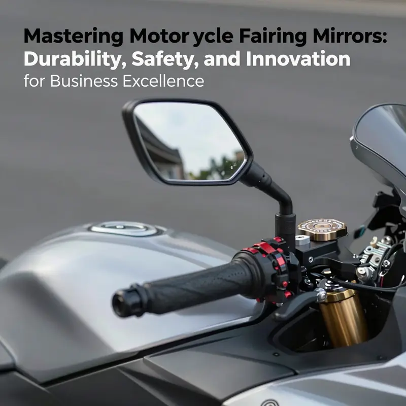 A CNC machined aluminum motorcycle fairing mirror showcasing durability and premium finish on a high-performance bike.