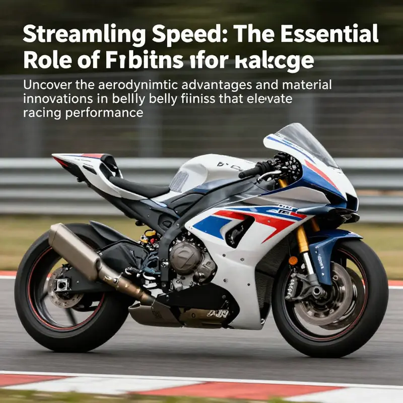 A racing motorcycle speeding on the track, highlighting its belly fairing in a dynamic motion shot.