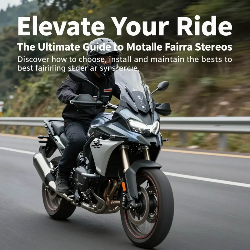 A motorcycle on the highway, showcasing a high-quality fairing stereo system designed for an enhanced audio experience.