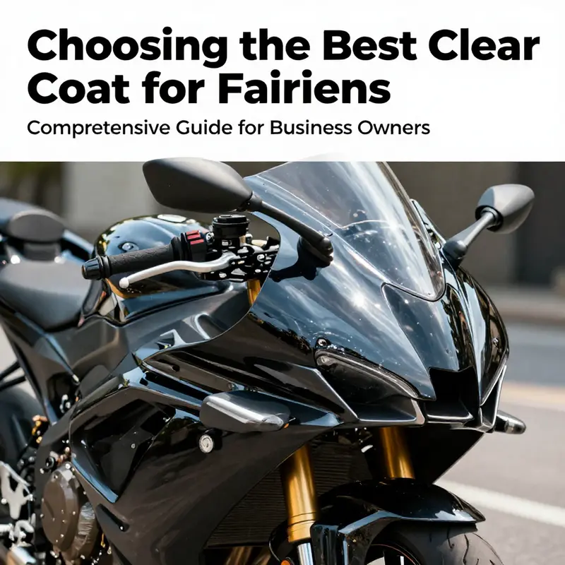 A motorcycle with a flawless clear-coated finish, highlighting the quality and appeal of well-maintained fairings.