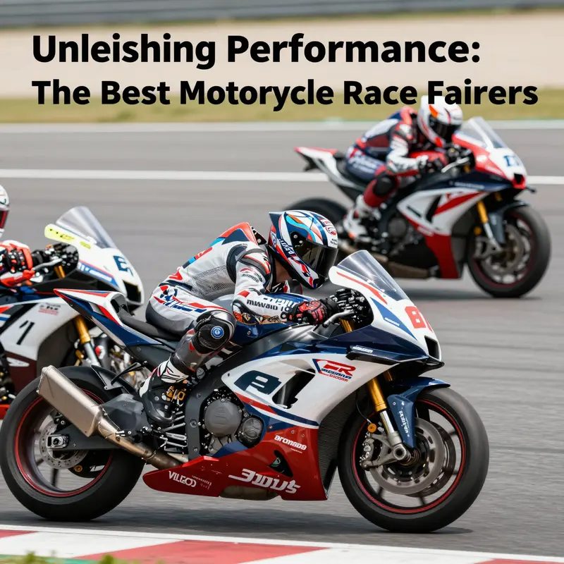 A vibrant scene from a motorcycle race highlighting the importance of high-performance fairings.