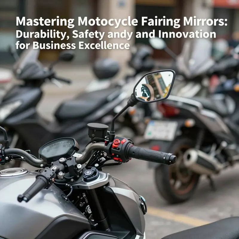 A CNC machined aluminum motorcycle fairing mirror showcasing durability and premium finish on a high-performance bike.