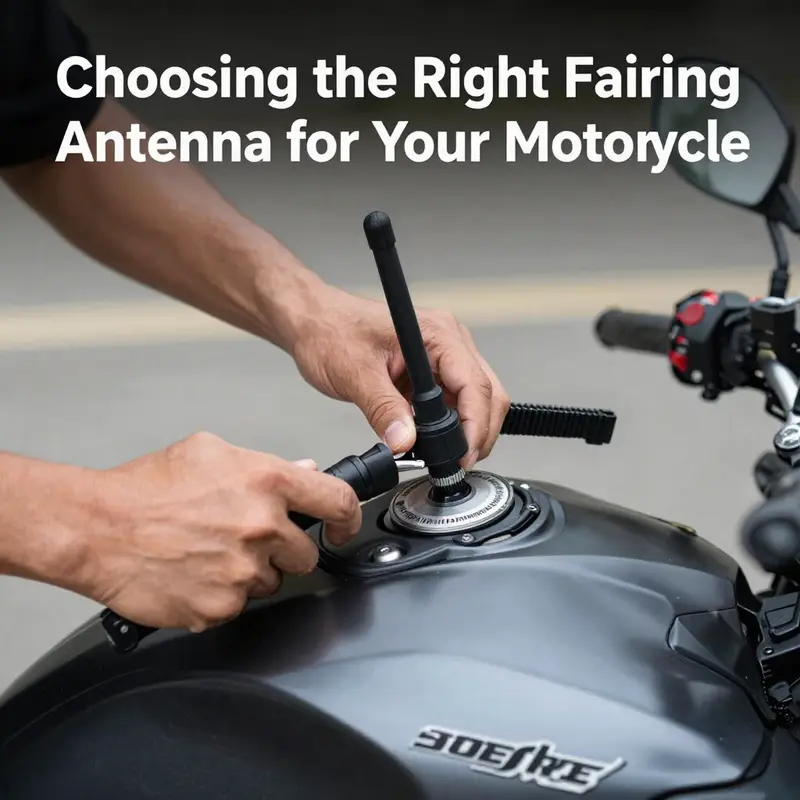 The Scosche PSUFA antenna demonstrates superior signal reception within a motorcycle fairing.