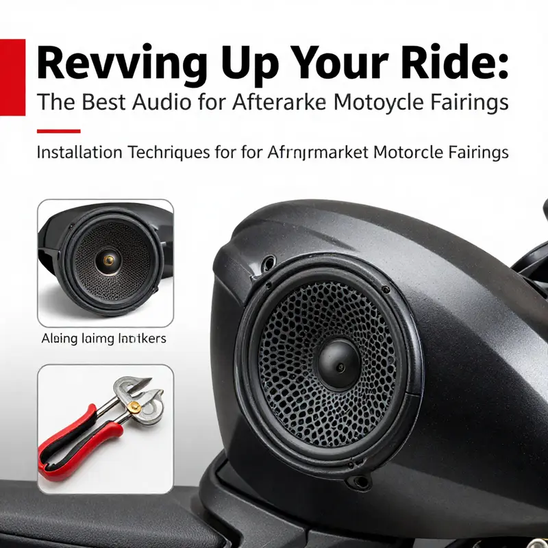 Showcase of fairing-mounted speakers seamlessly integrated into a motorcycle’s design.
