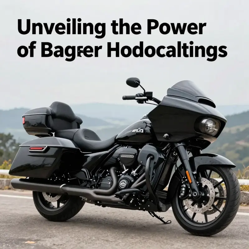 A Harley-Davidson Bagger featuring an aerodynamic fairing, designed for enhanced performance and superior riding comfort.