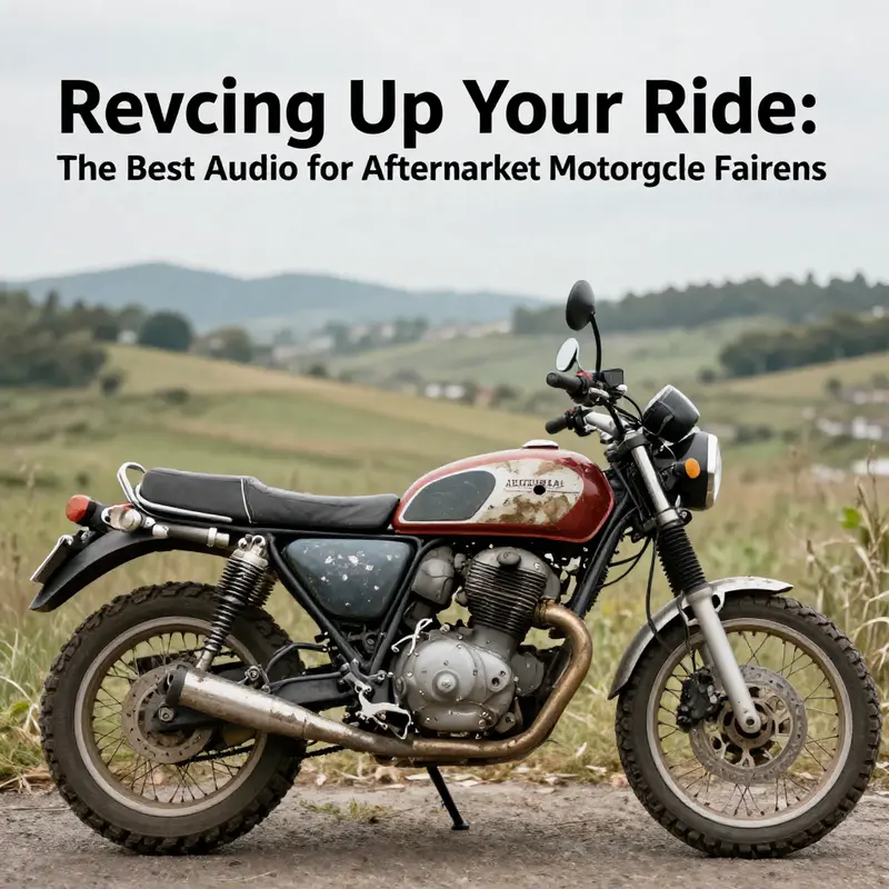 Showcase of fairing-mounted speakers seamlessly integrated into a motorcycle’s design.